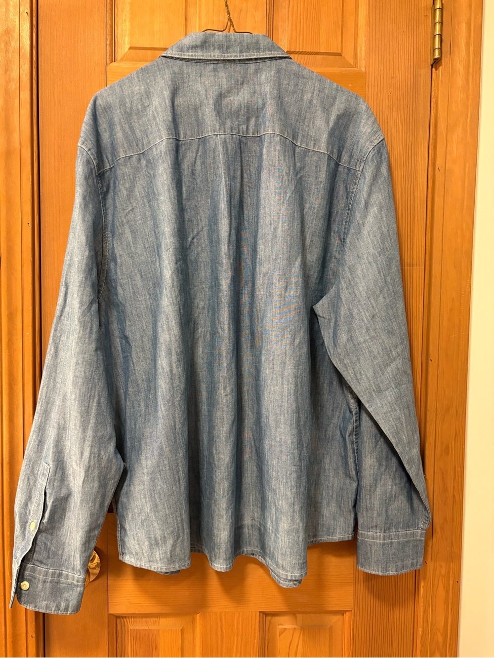 NWT Lucky Brand CoolMax Men's Light Blue Chambray Button-Down Shirt Size XXL - Picture 10 of 12